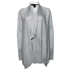 Ralph Lauren, cardigan en maille câblée métallisée