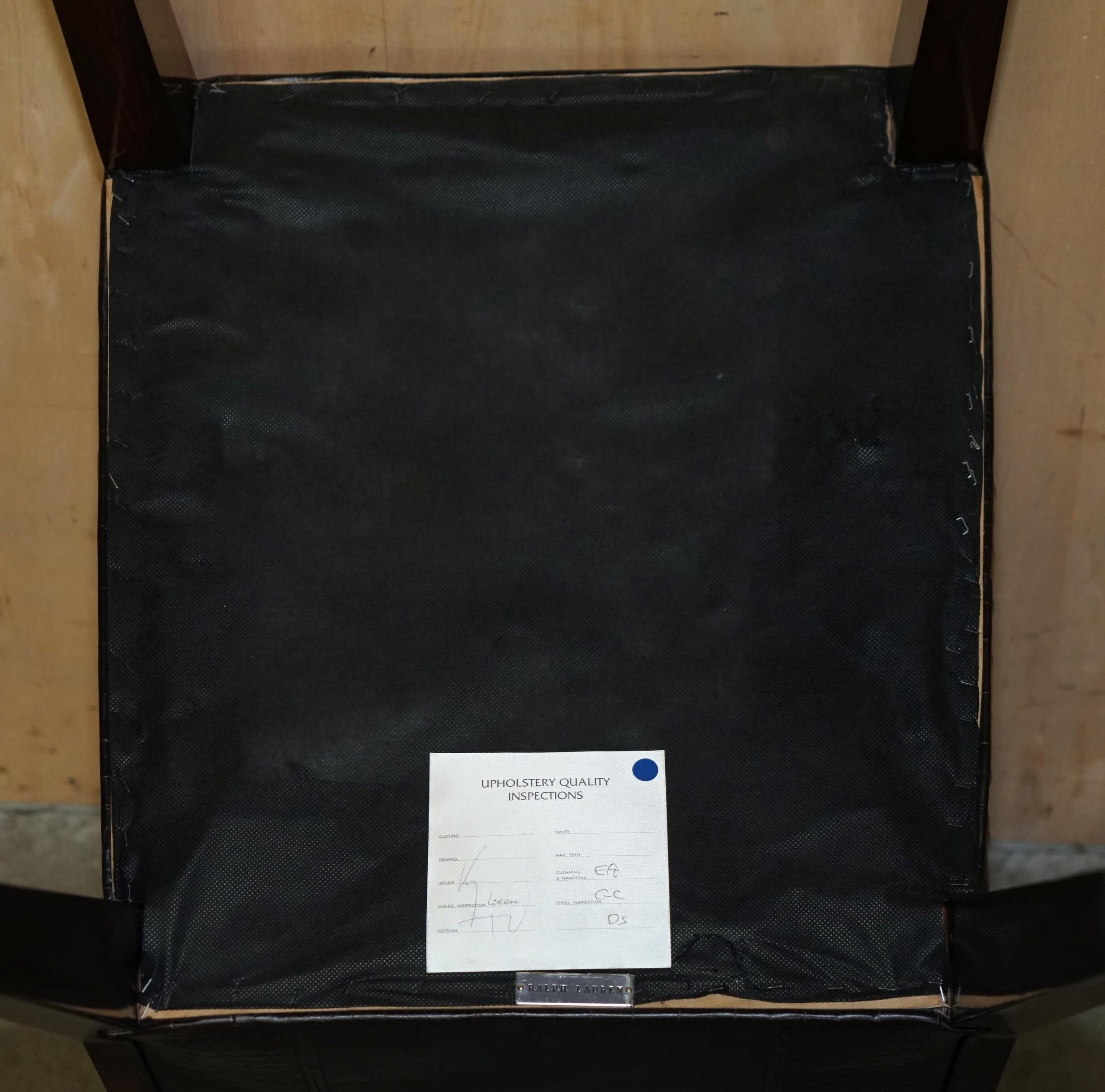 RALPH LAUREN METROPOLIS SiDE OCCASIONAL CROCODILE PATINA-LeDER-Esszimmerstühle im Angebot 10