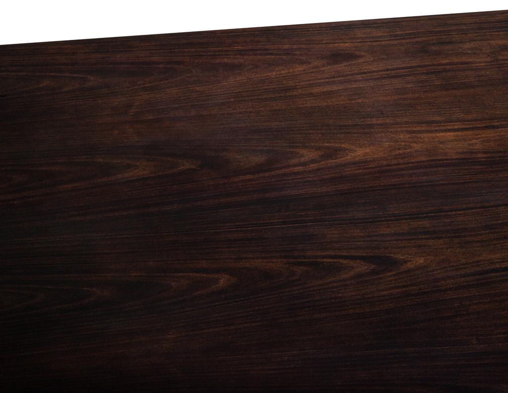 Table de salle à manger moderne Ralph Lauren en acajou et acier inoxydable en vente 5