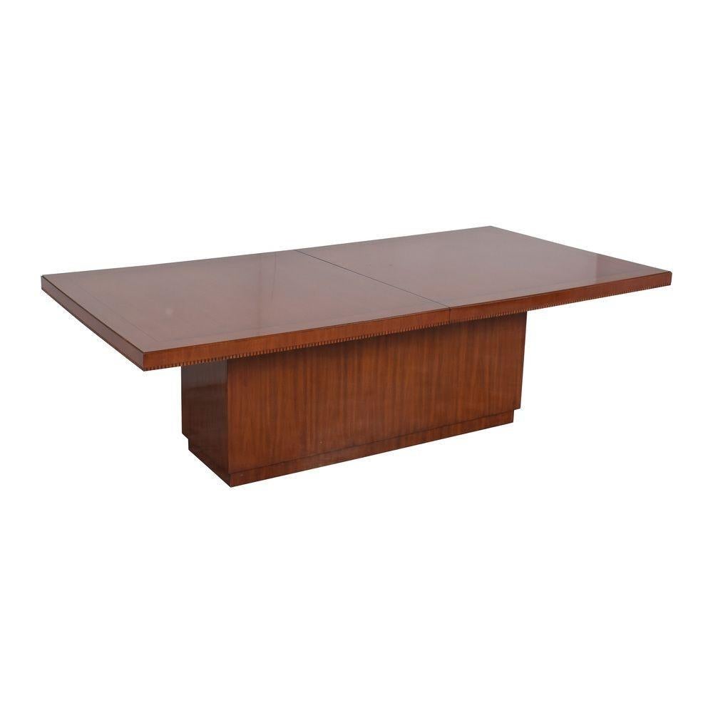 Ralph Lauren Modern Hollywood Dining Table Solid Wood Walnut Veneer In Good Condition In Stamford, CT