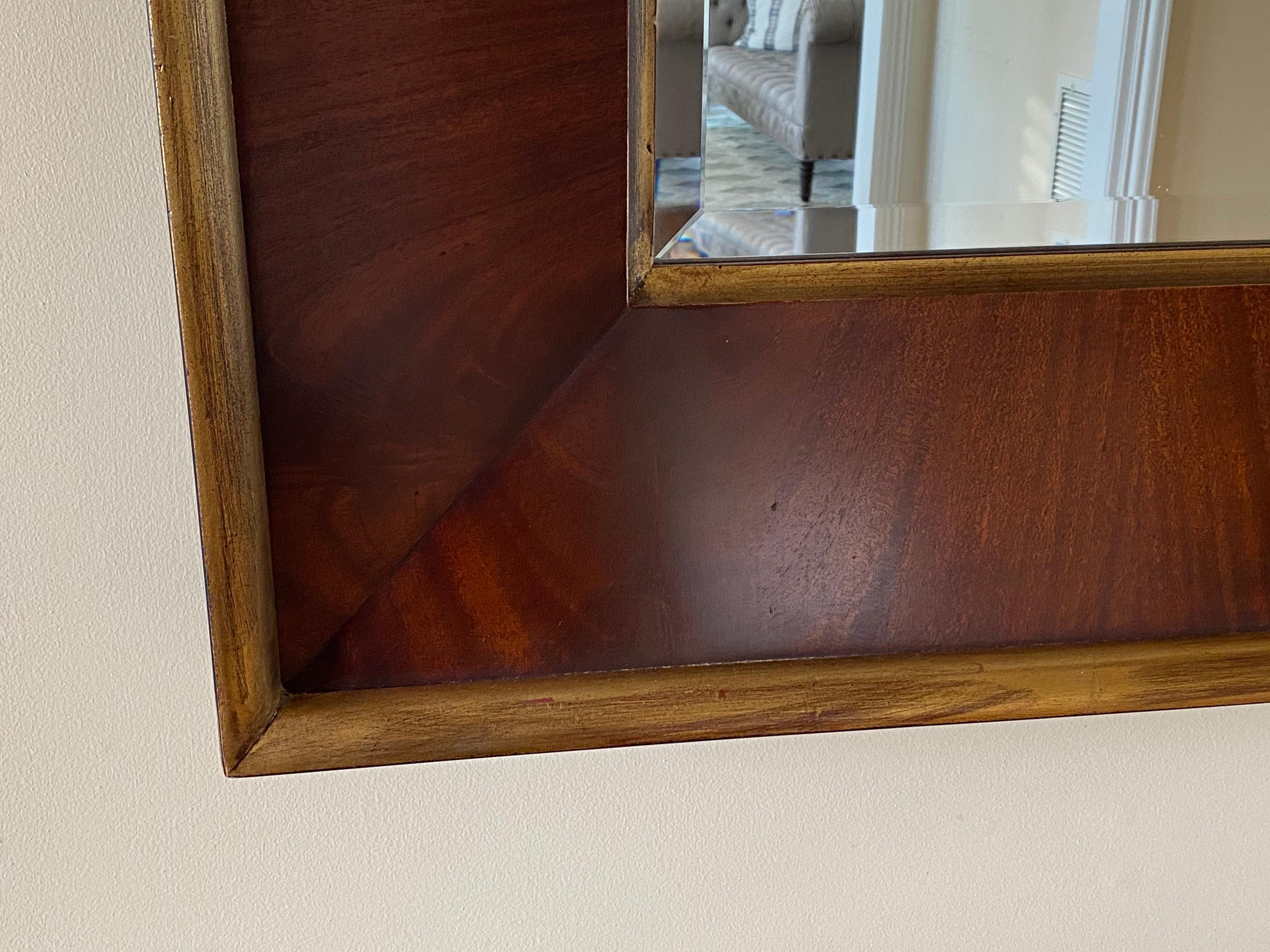 Veneer Ralph Lauren Modern Large Beveled Wall Mirror