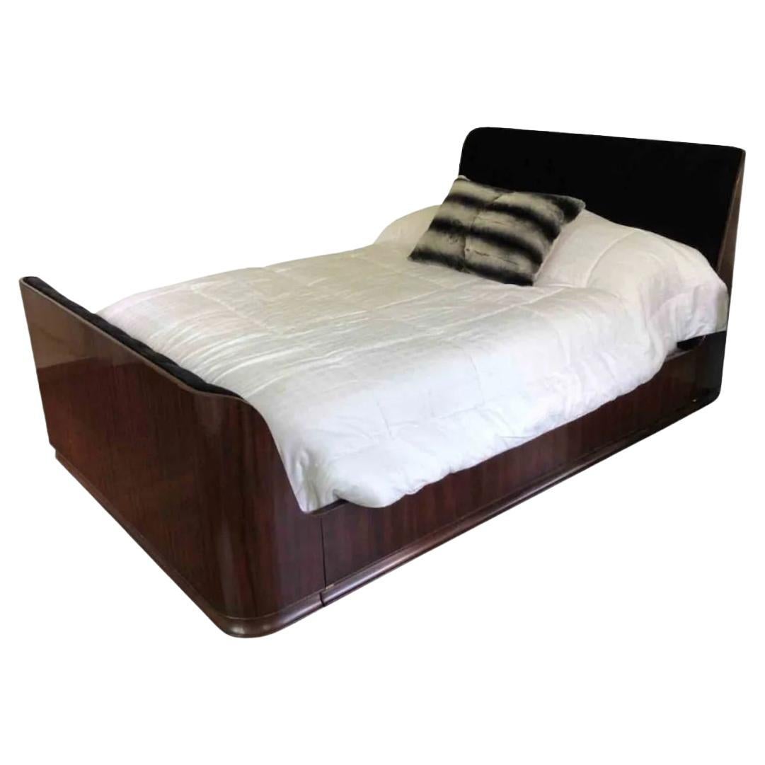 Ralph Lauren Modern Metropolis Bed in Mahogany  For Sale