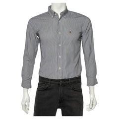 Ralph Lauren - Camicia monocromatica a righe in cotone dal taglio classico - S