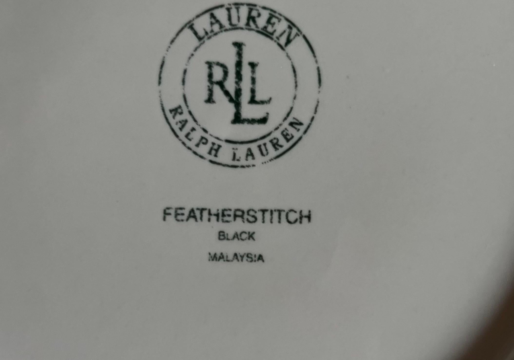Ralph Lauren Morning Garden Black Dinnerware Set ~ 6 Pieces For Sale 5