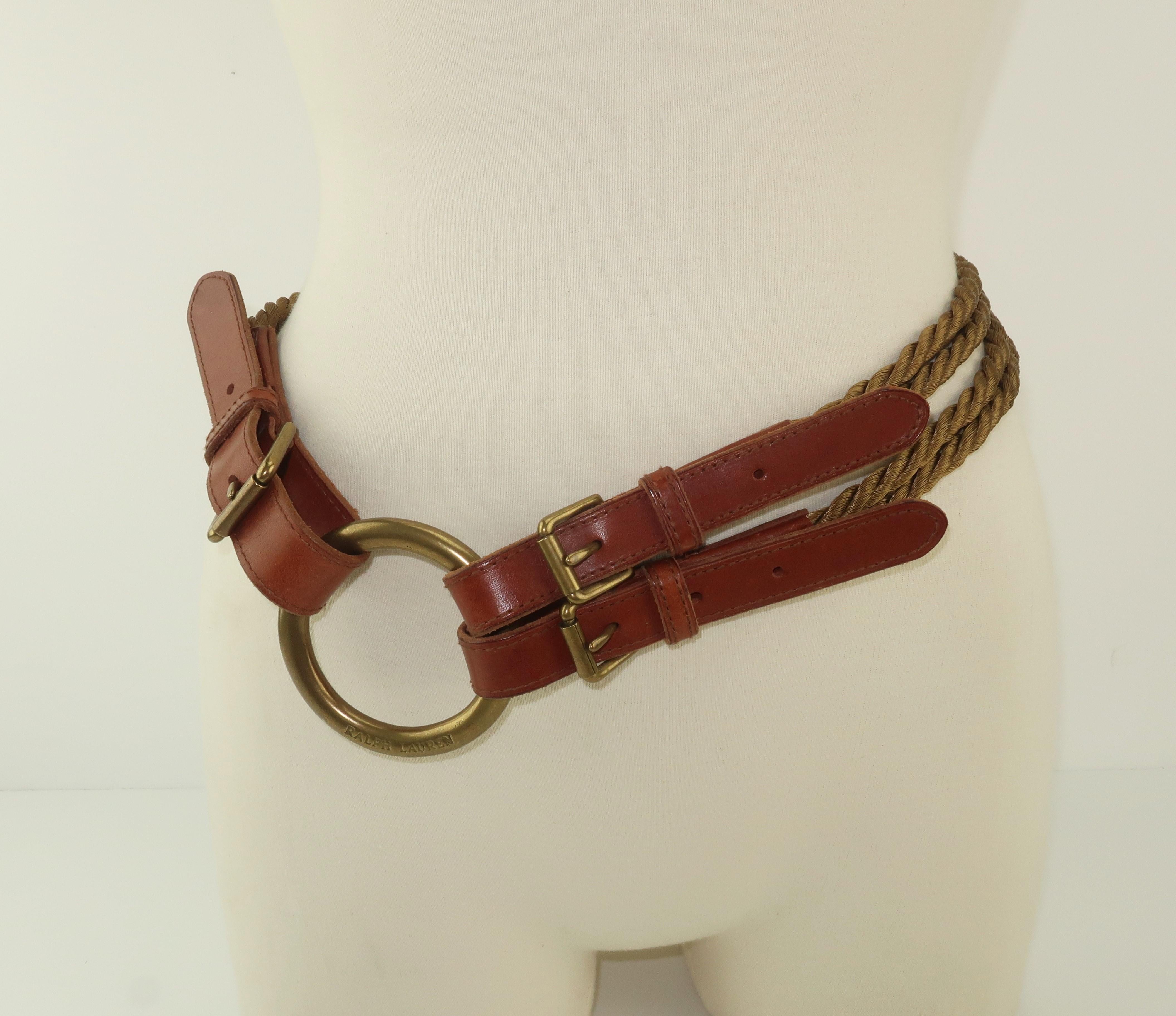 Ralph Lauren Multi Buckle Leather Safari Belt, 2009 4