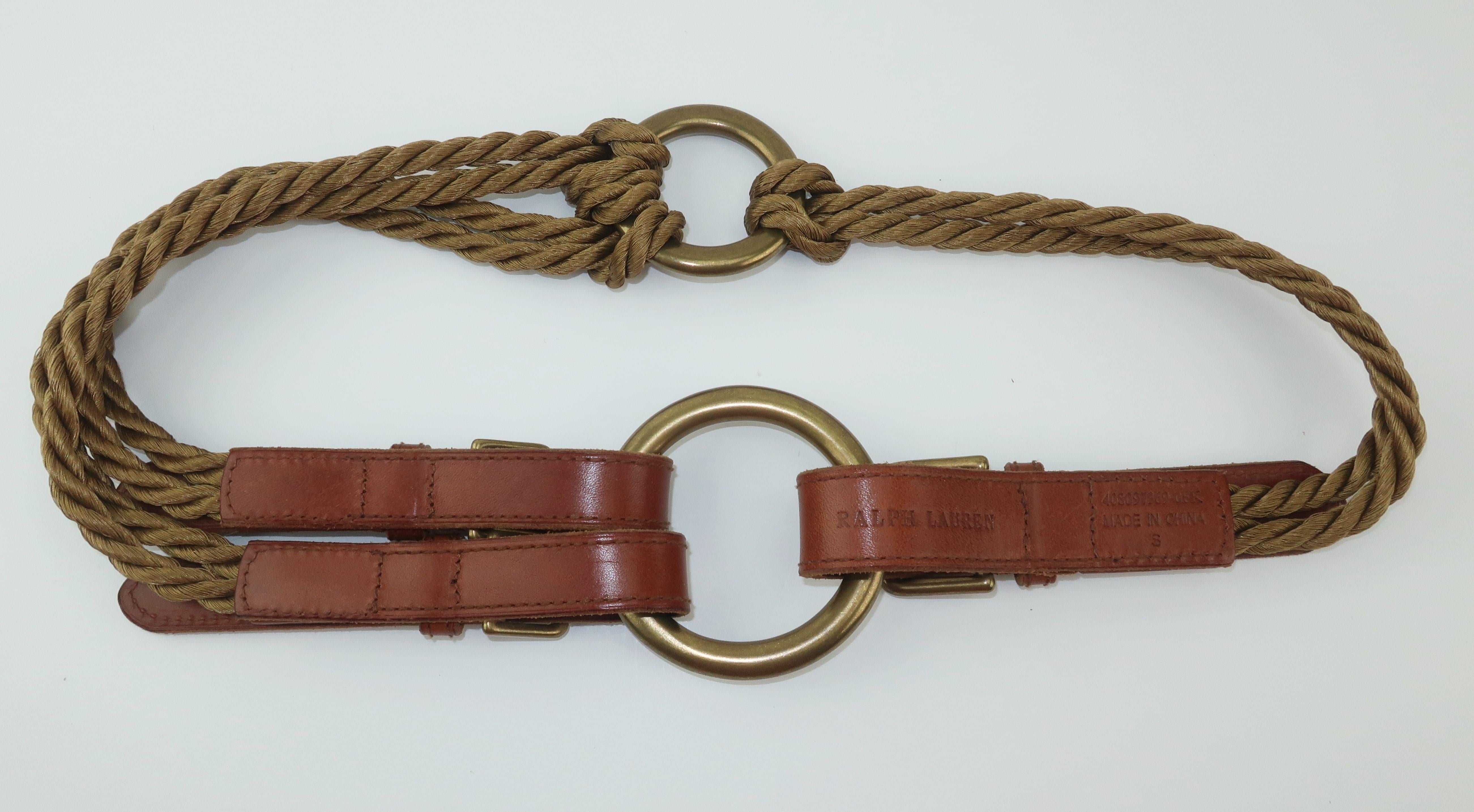 Brown Ralph Lauren Multi Buckle Leather Safari Belt, 2009