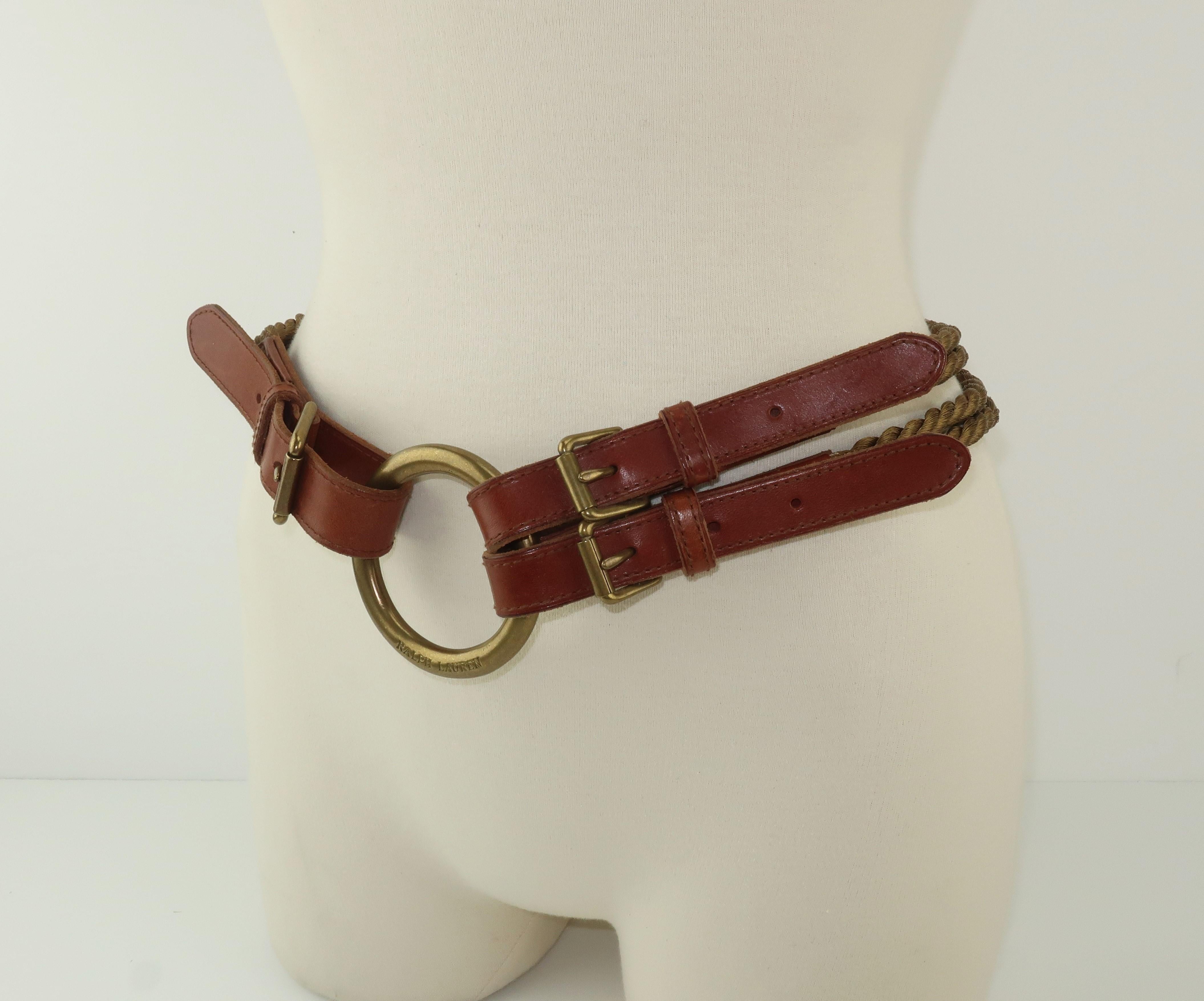 Ralph Lauren Multi Buckle Leather Safari Belt, 2009 2