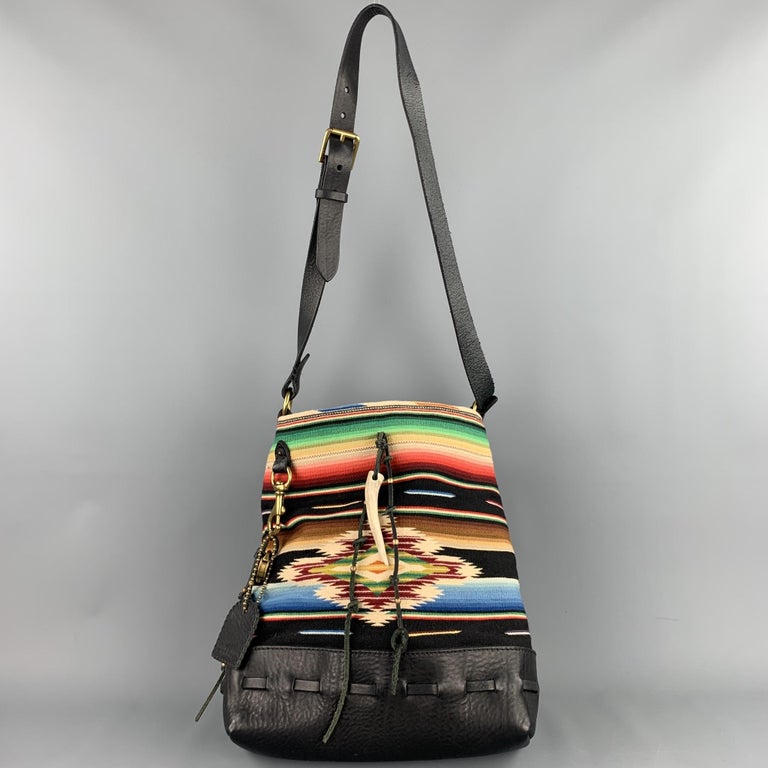 RALPH LAUREN Mehrfarbige Umhangetasche aus Leder mit Navajo Druck bei 1stDibs