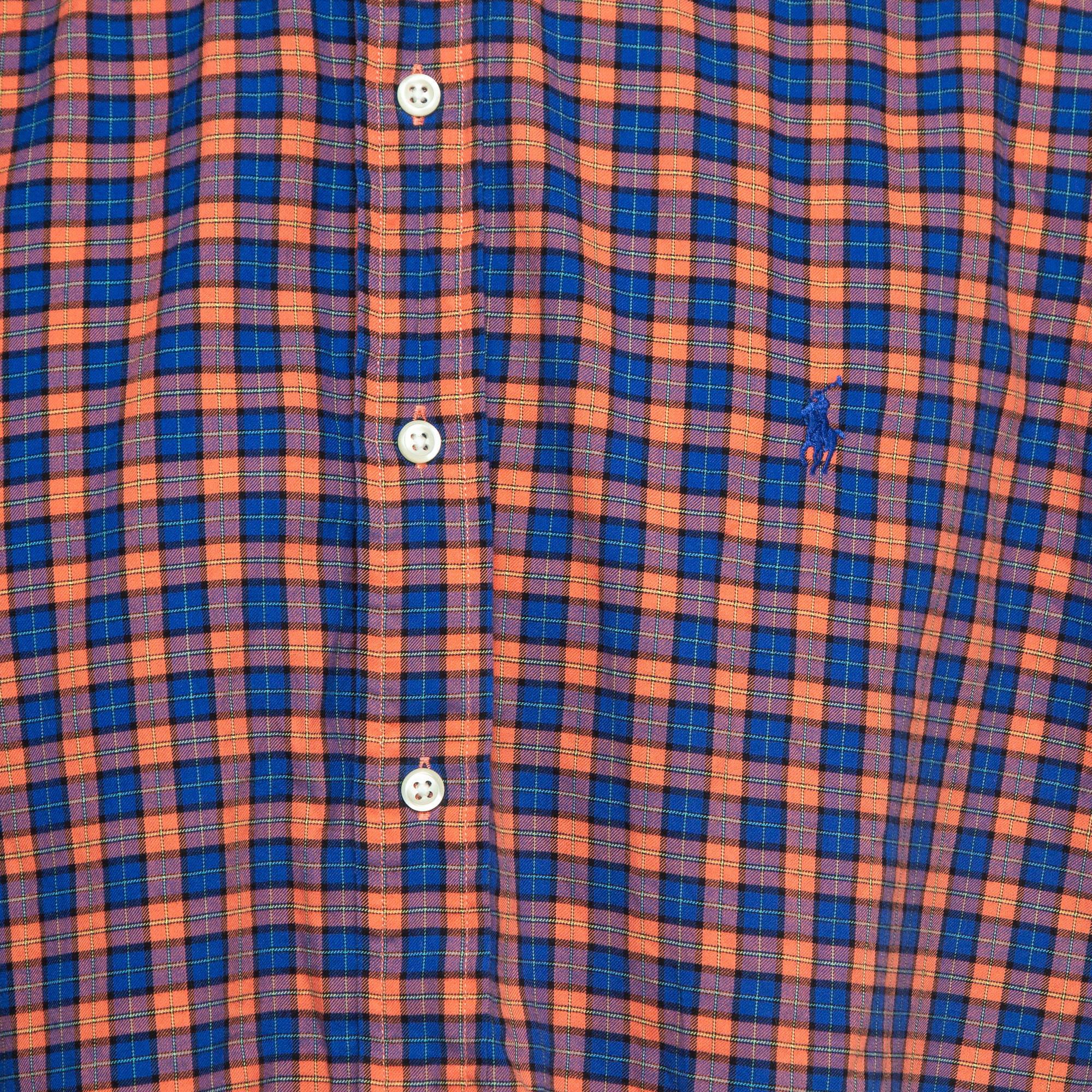 Grigio Ralph Lauren - Camicia in cotone tartan multicolore XL in vendita