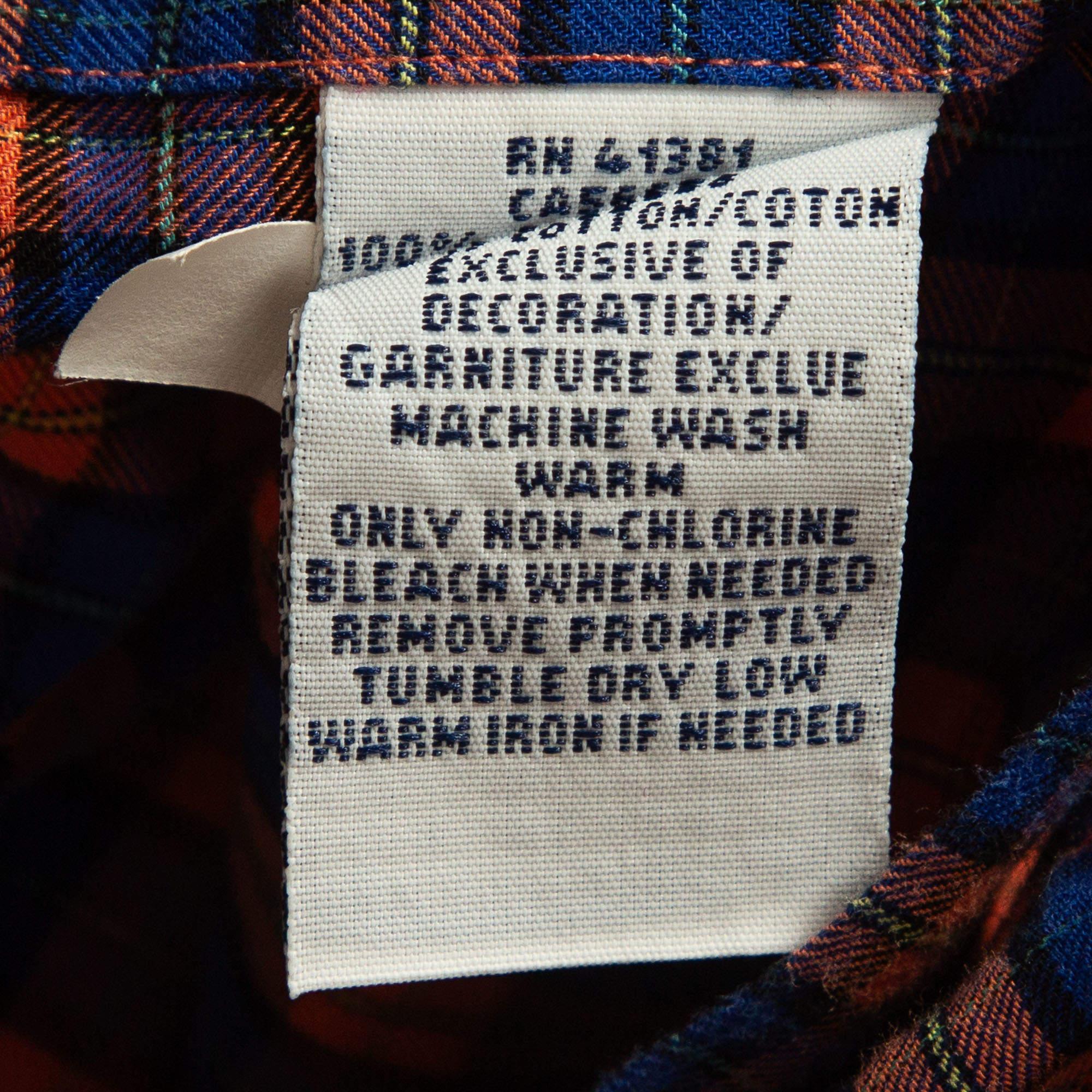 Uomo Ralph Lauren - Camicia in cotone tartan multicolore XL in vendita
