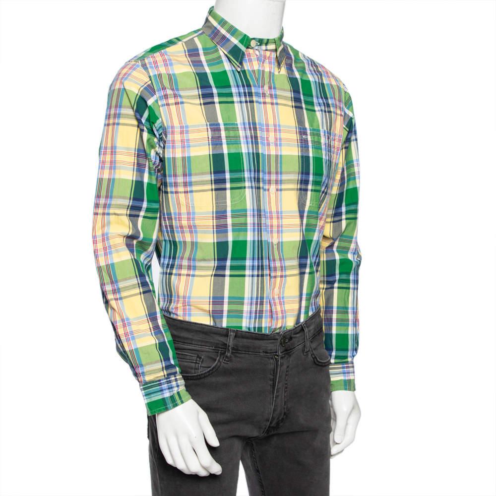 Ralph Laurens shirt holds a versatile look and can be worn with a variety of casual bottoms. Crafted from cotton it features a colorful Oxford plaid pattern and long sleeves. It is equipped with button fastenings along the front.