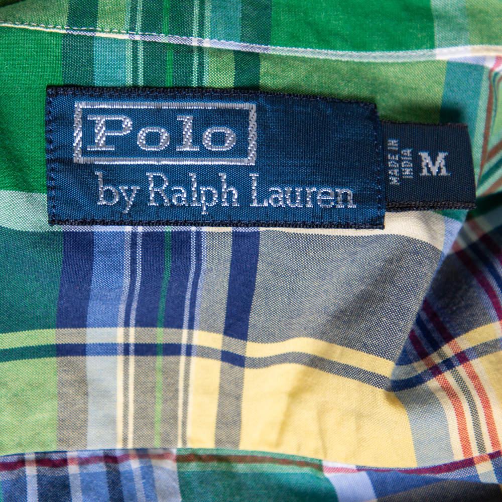 Men's Ralph Lauren Multicolor Oxford Plaid Cotton Button Front Shirt M
