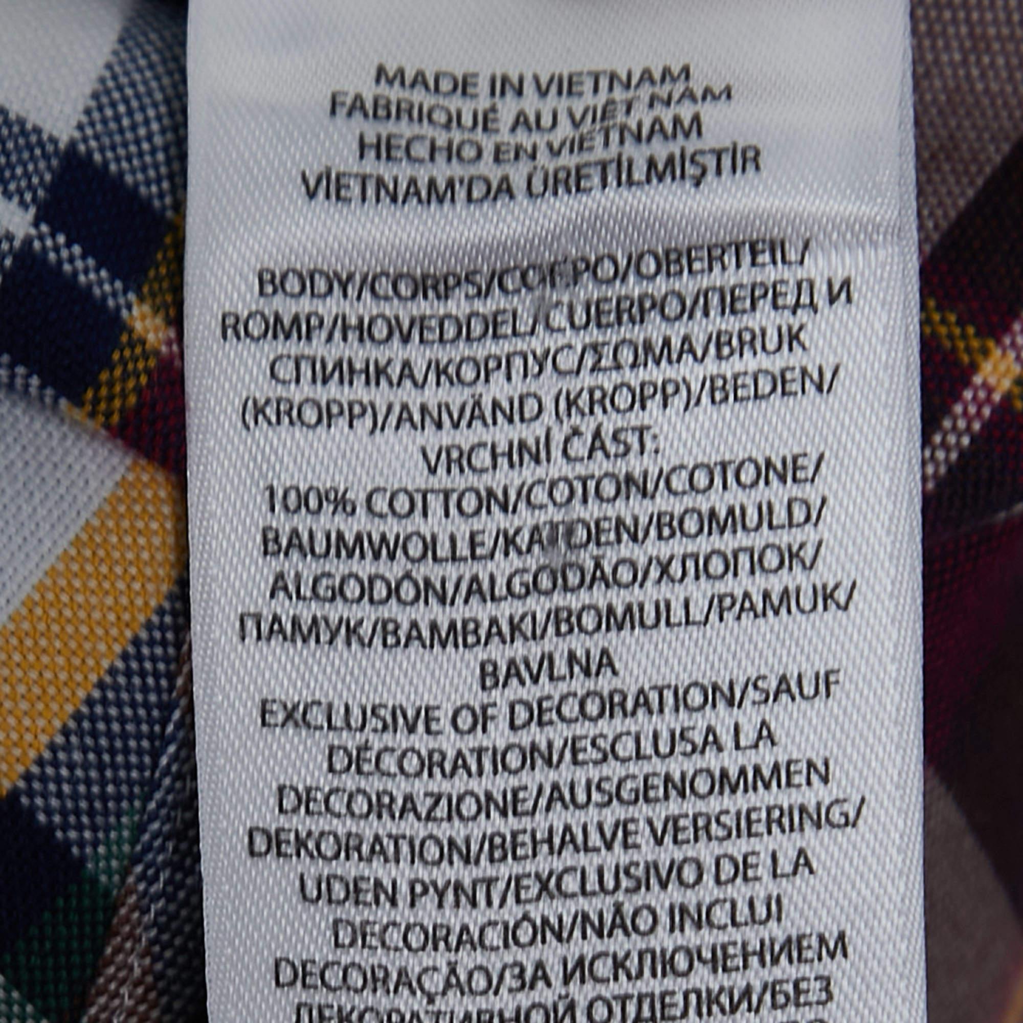 Uomo Ralph Lauren Camicia a mezza manica in cotone a quadri multicolore I.L.A.