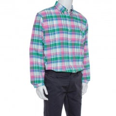 Ralph Lauren Multicolor Plaid Cotton Long Sleeve Button Front Shirt XL