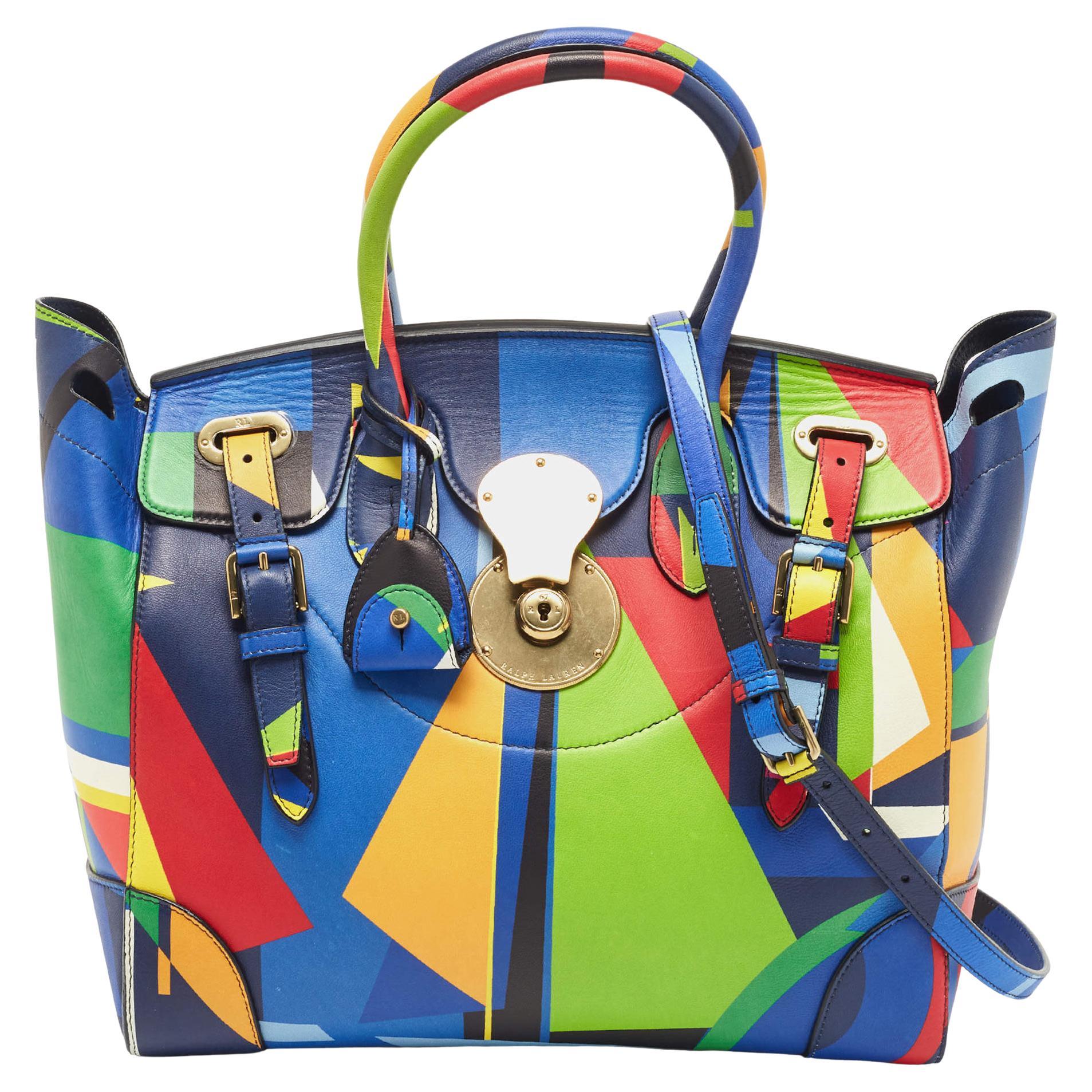 Ralph Lauren Multicolor Soft Leather Ricky Tote