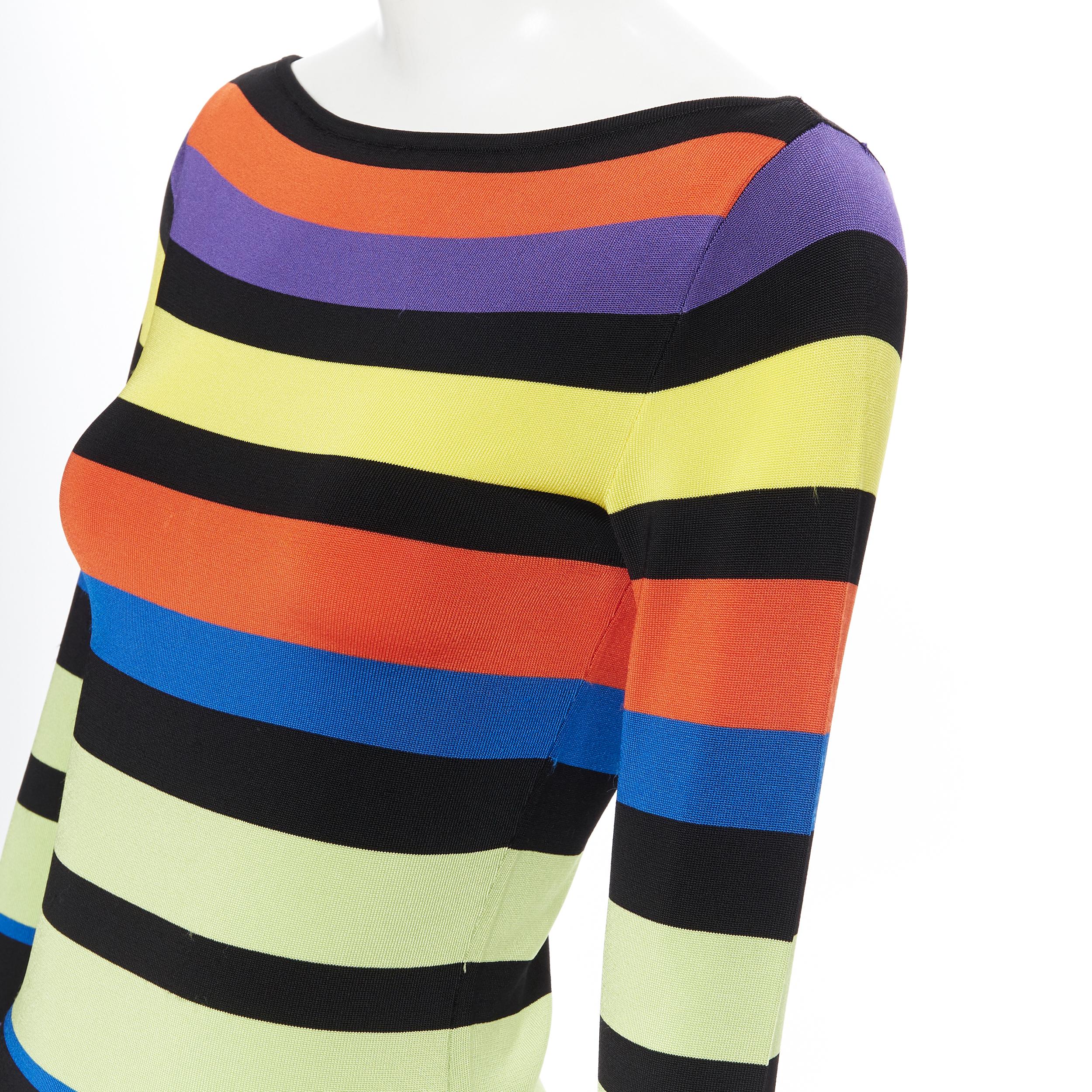 RALPH LAUREN multicolour striped viscose boat neck long sleeve sweater top XS 
Reference: LNKO/A01523 
Brand: Ralph Lauren 
Material: Viscose 
Color: Multicolour 
Pattern: Striped 
Extra Detail: Viscose knit. Boat neck. Multi-coloured stripe. 
Made