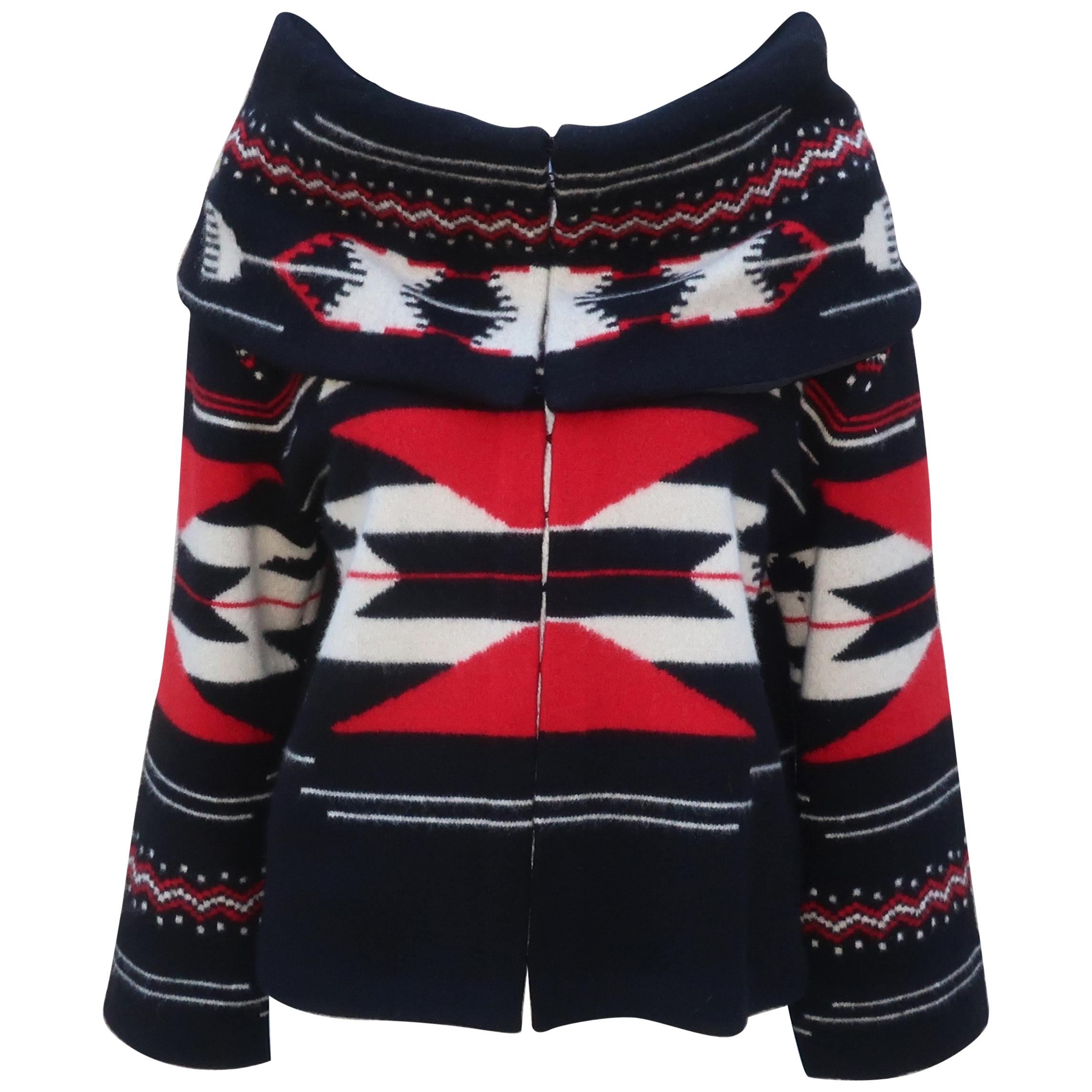 Ralph Lauren Native American Inspired Cashmere Blend Sweater