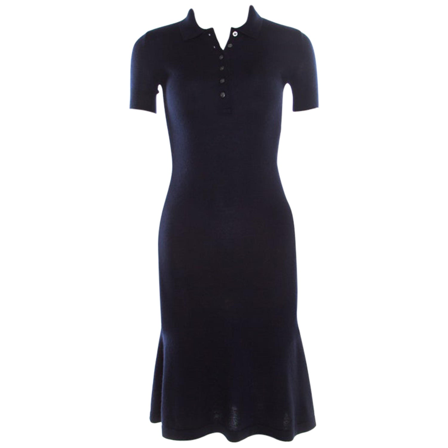 RALPH LAUREN COLLECTION Size 8 Black Woven Linen Scoop Neck Dress For Sale  at 1stDibs
