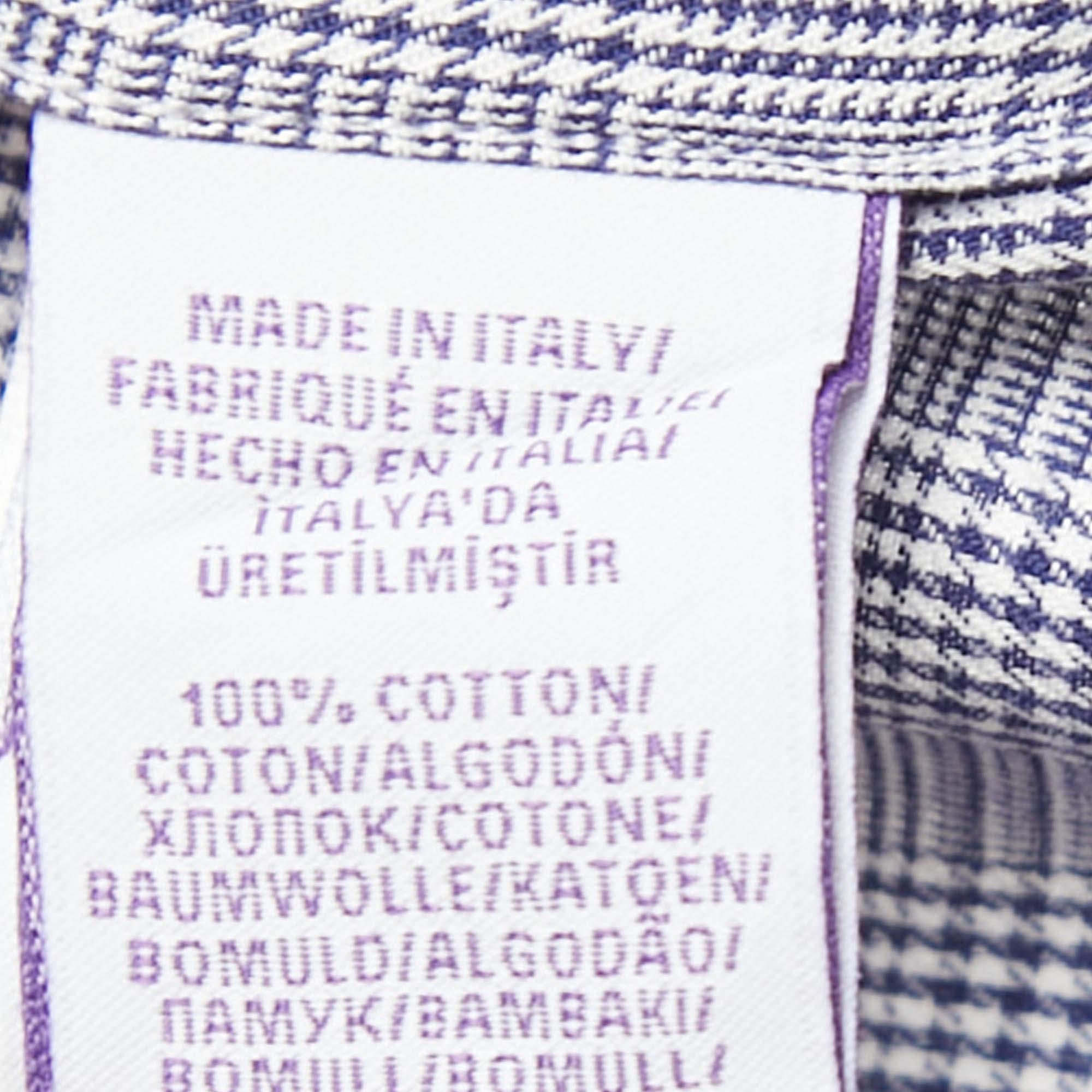 Ralph Lauren - Chemise à carreaux bleu marine, boutonnée sur le devant, à manches complètes L en vente 1