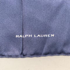 RALPH LAUREN Navy Silk Pocket Square