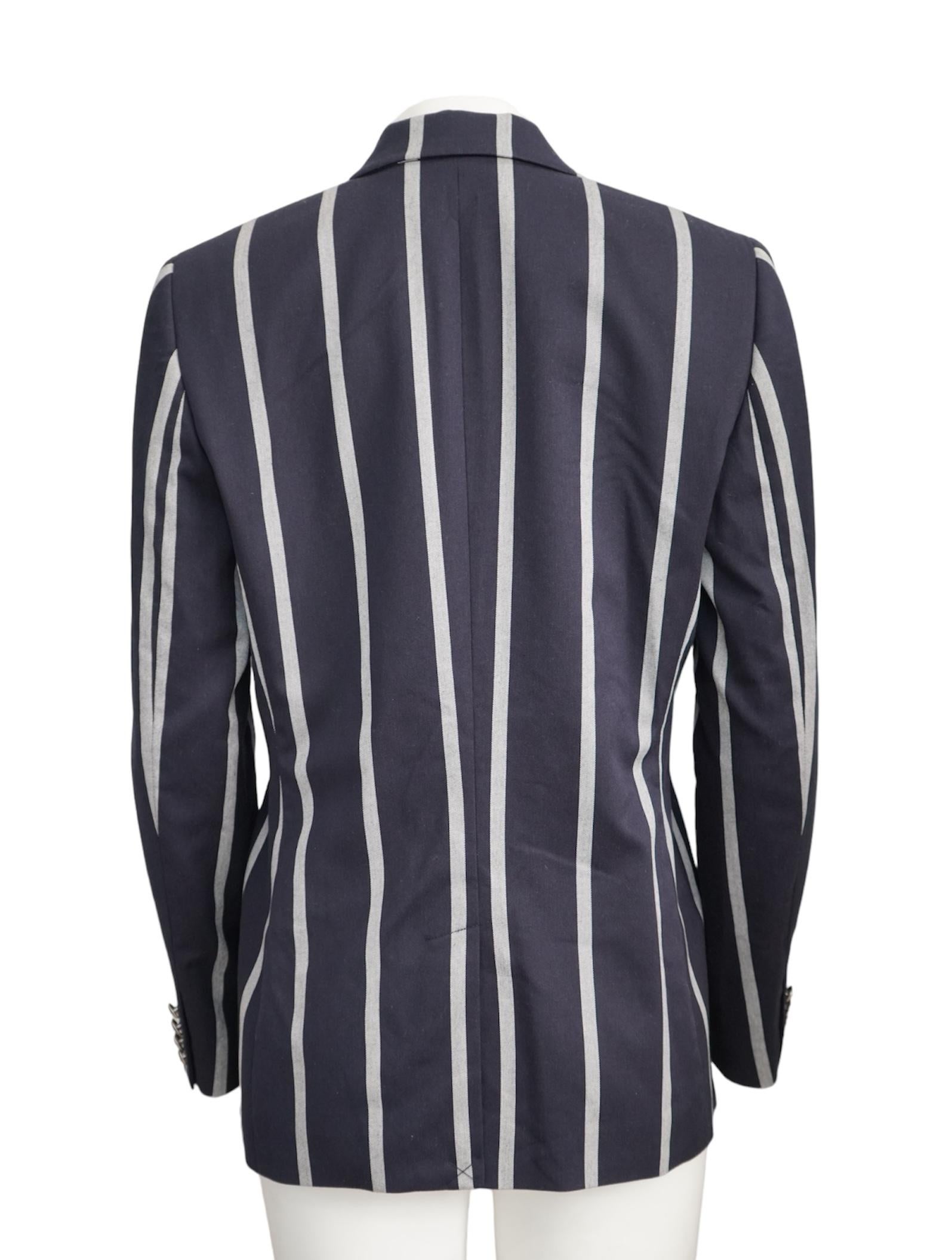 Black Ralph Lauren Navy striped blazer For Sale