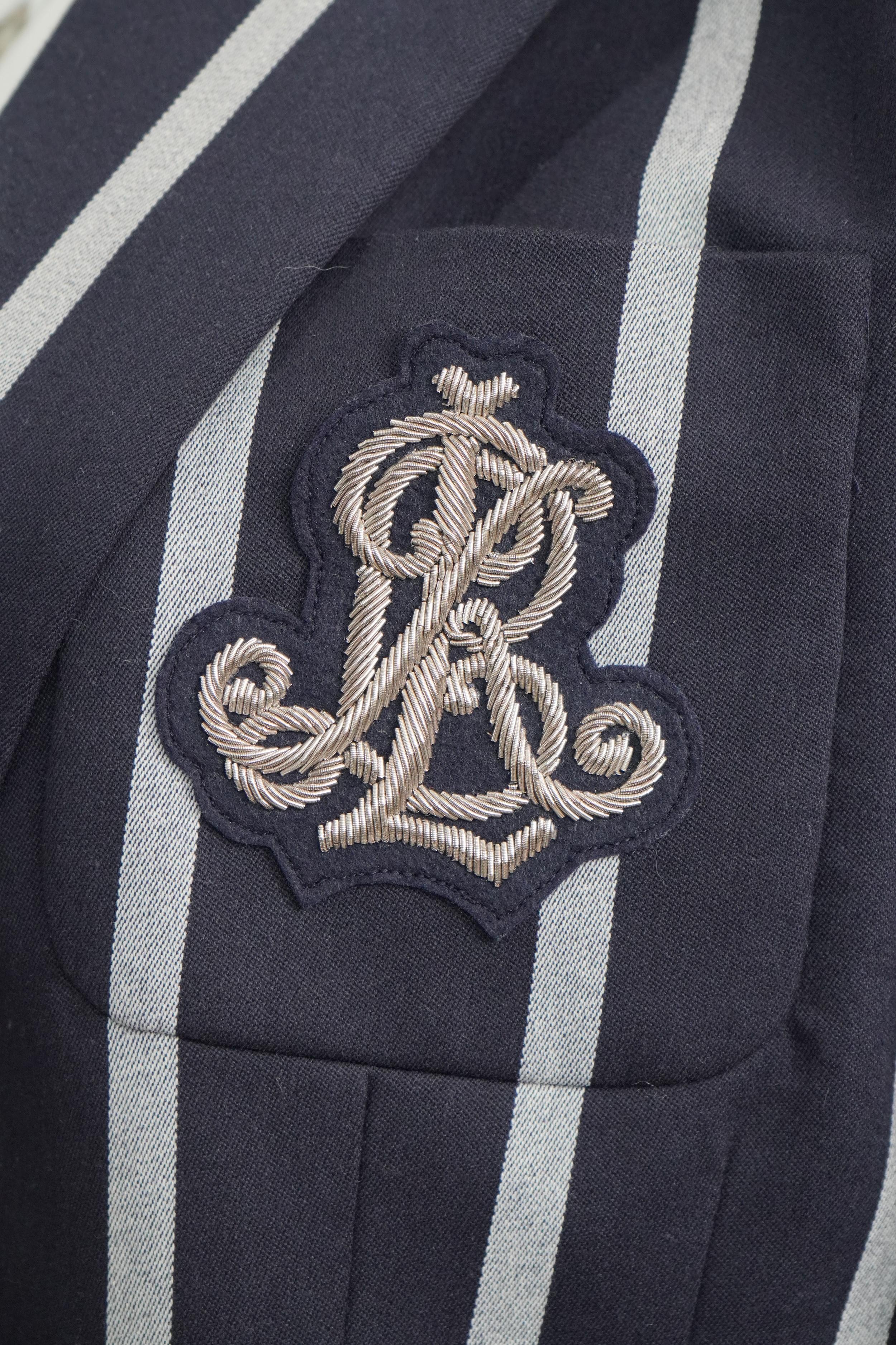 Ralph Lauren Navy striped blazer For Sale 1