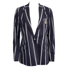 Ralph Lauren Marineblauer gestreifter Blazer