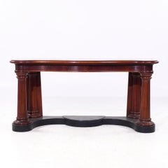 Tavolo da ingresso in mogano con fiamma neoclassica di Ralph Lauren