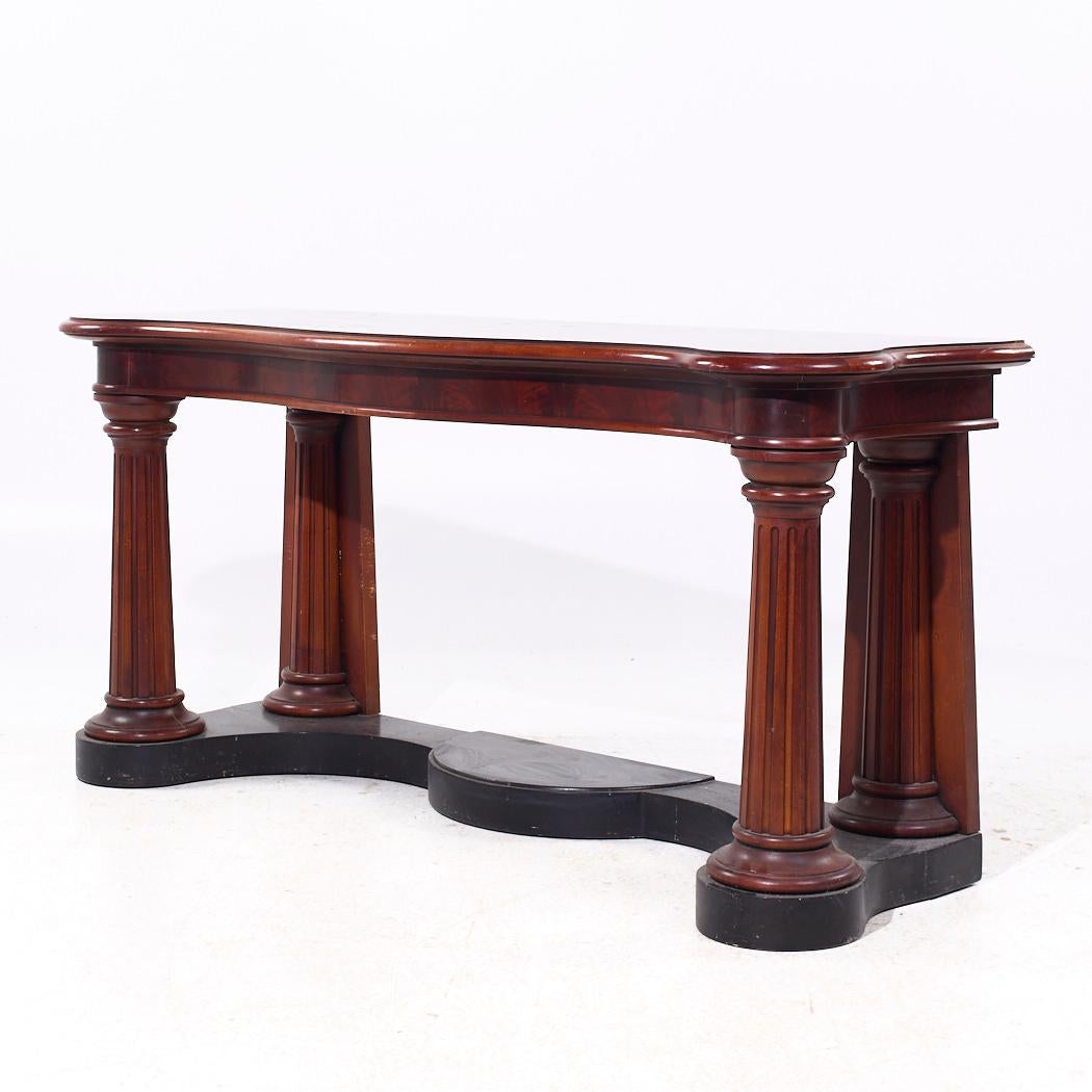 Néoclassique Ralph Lauren Neoclassical Flame Mahogany Console Entry Table en vente