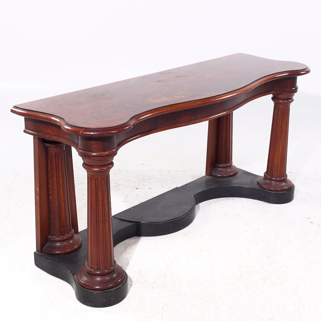 XIXe siècle Ralph Lauren Neoclassical Flame Mahogany Console Entry Table en vente