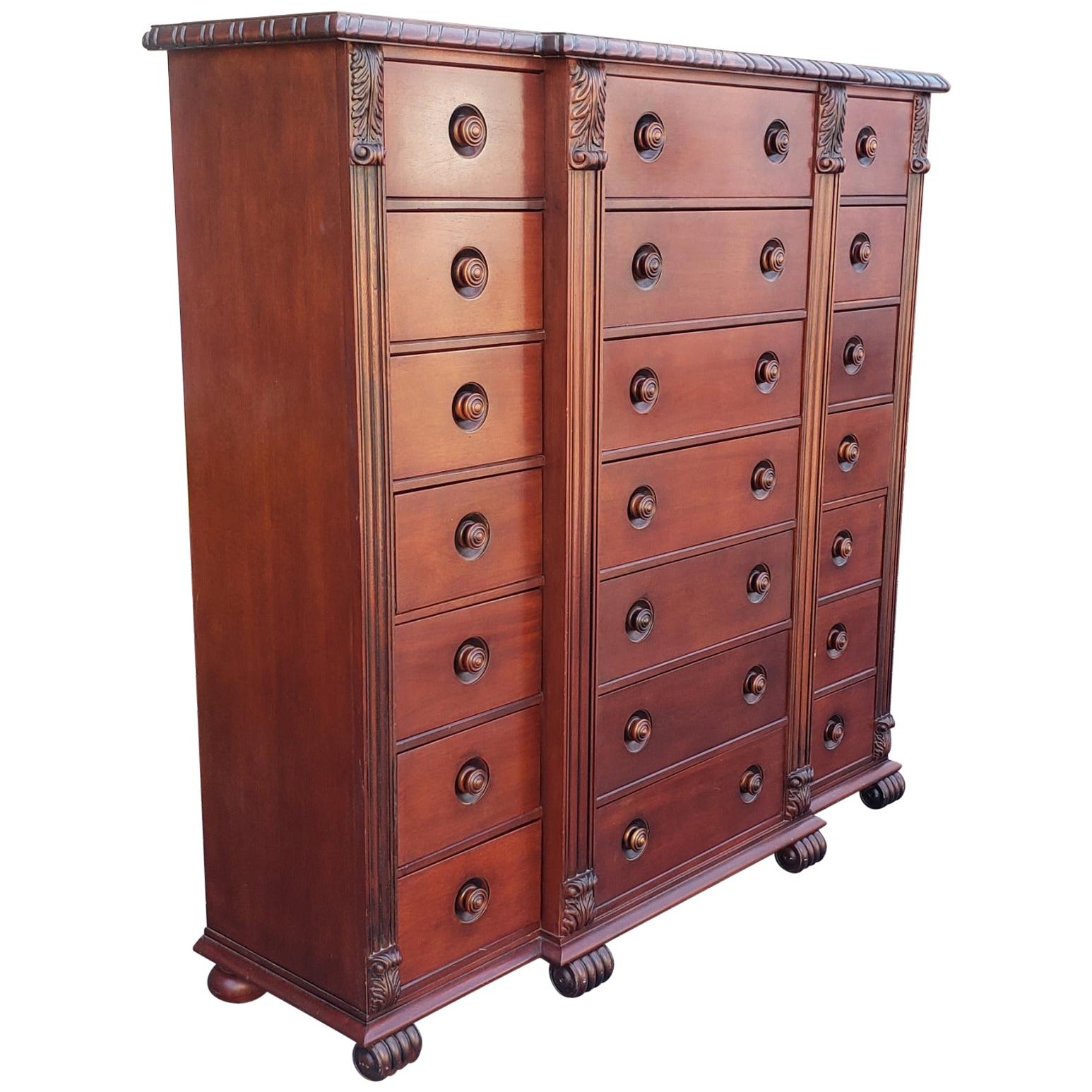 Ralph Lauren Neoclassical Mahogany Gentleperson’s Chest of Drawers Dresser 1990s