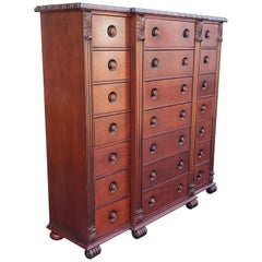 Ralph Lauren Neoclassical Mahogany Gentleperson’s Chest of Drawers Dresser 1990s