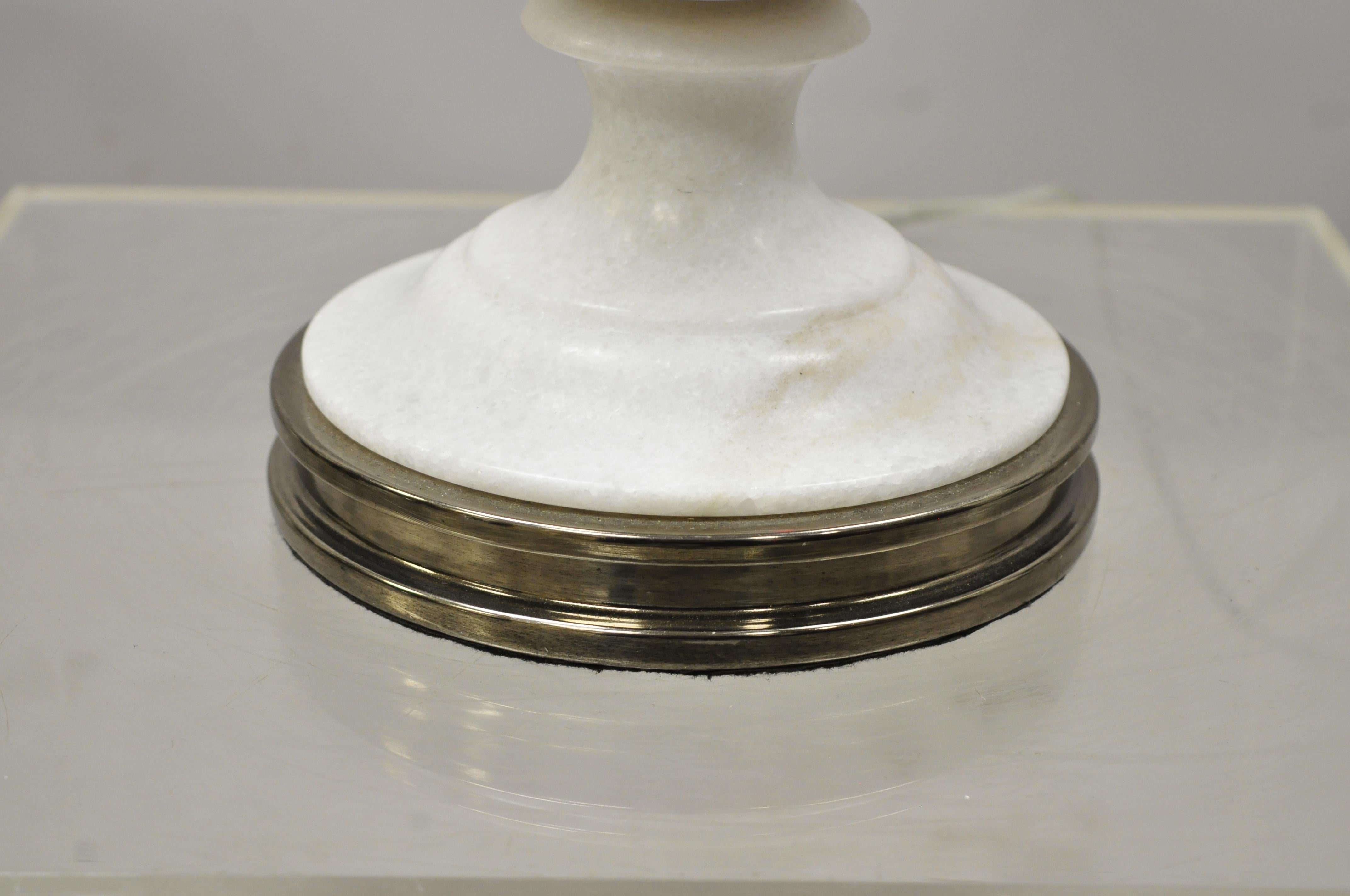Metal Ralph Lauren Neoclassical Solid Marble Urn Form Gunmetal Table Lamp