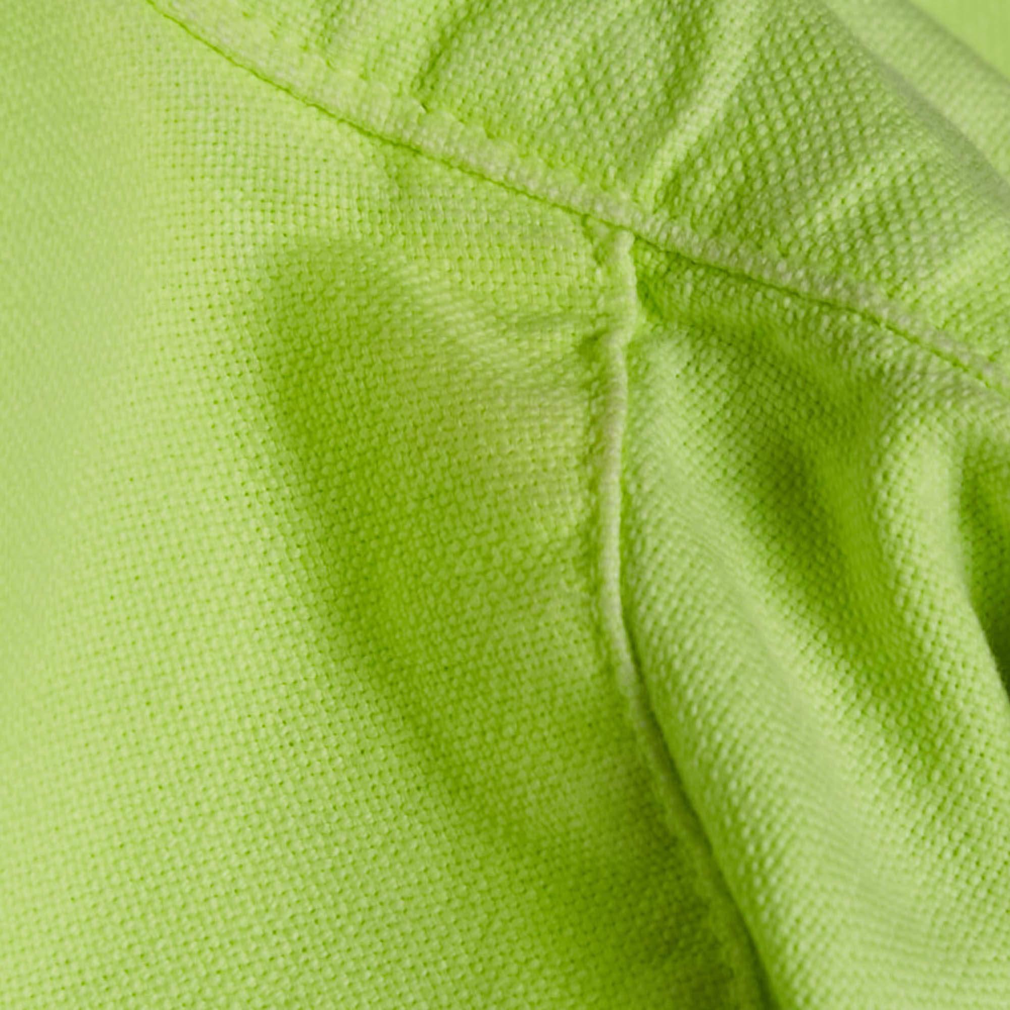Ralph Lauren - Camicia personalizzata con logo ricamato in verde neon S In condizioni discrete in vendita a Dubai, Al Qouz 2