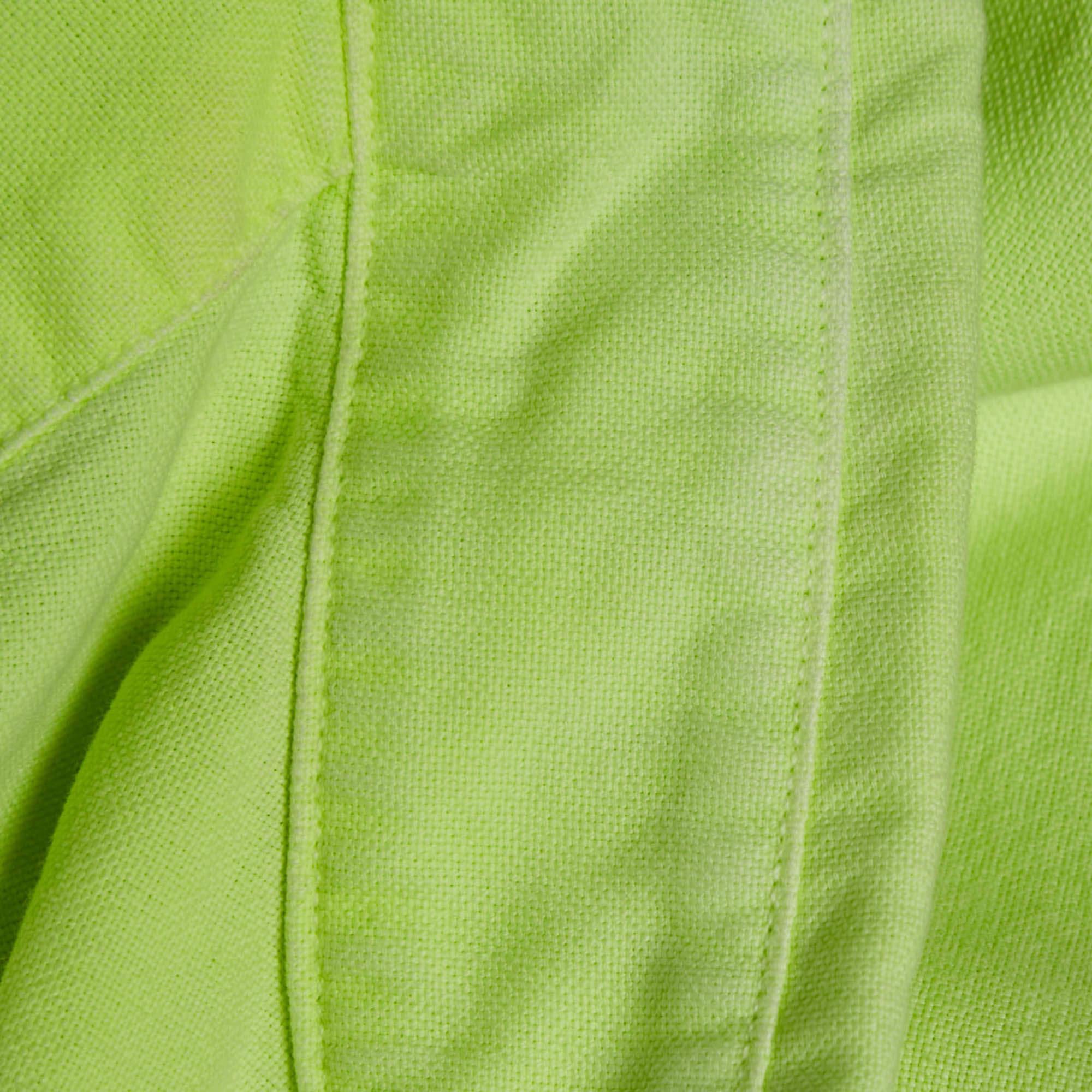 Donna Ralph Lauren - Camicia personalizzata con logo ricamato in verde neon S in vendita