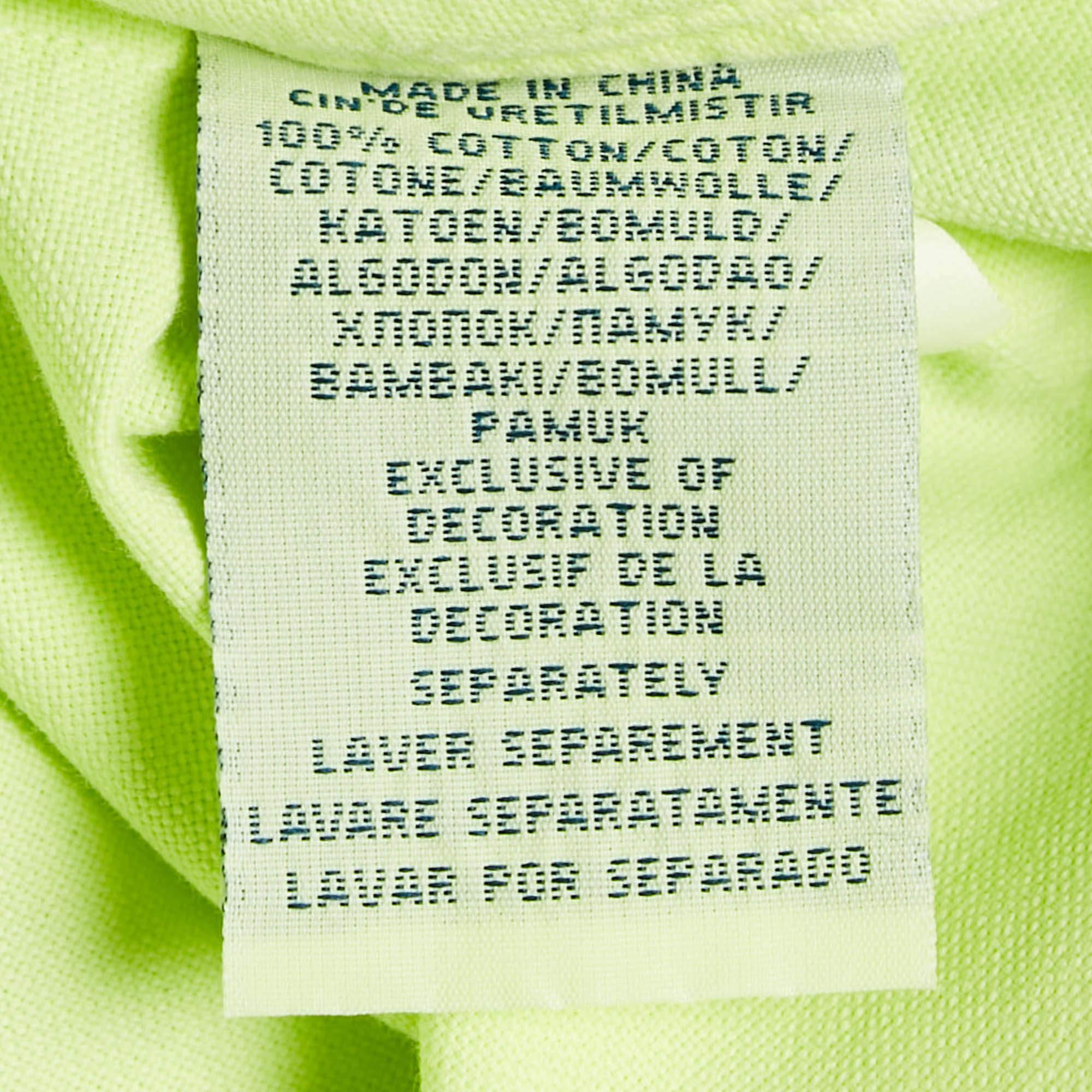 Ralph Lauren - Camicia personalizzata con logo ricamato in verde neon S in vendita 3