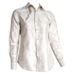 Ralph LAUREN "New" Pearl Gray Silk Shirt - Unworn