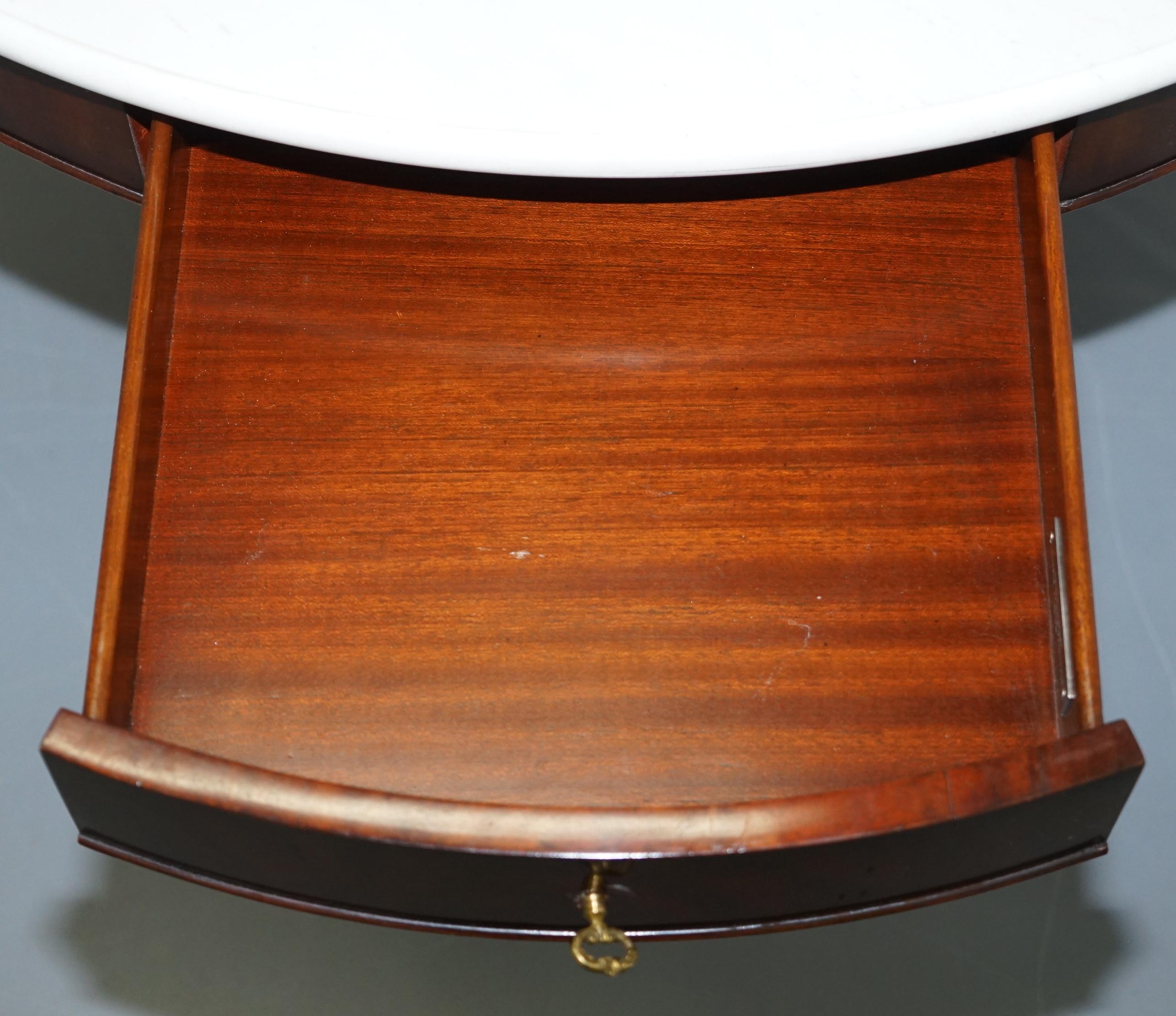 Ralph Lauren New York American Mahogany Centre Table Marble Top 4