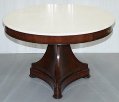 Ralph Lauren New York American Mahogany Centre Table Marble Top