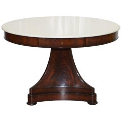 Vintage Ralph Lauren New York American Mahogany Centre Table Marble Top