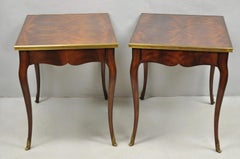 Ralph Lauren Noble Estate French Louis XV Mahogany One Drawer End Table - a Pair