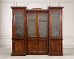 Ralph Lauren Noble Estate Mahogany Breakfront Bookcase Cabinet
