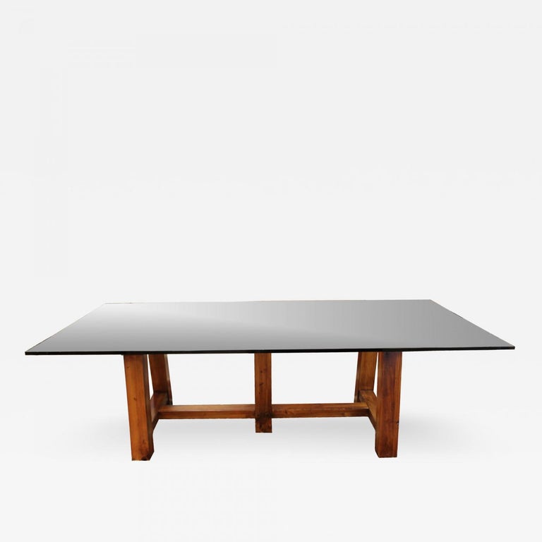 Ralph Lauren North Atlantic Coast Dining Table with Glass Top at 1stDibs