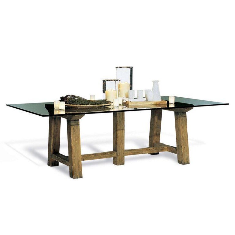 Ralph Lauren North Atlantic Coast Dining Table With Glass Top