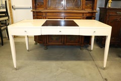 Ralph Lauren Off-White Paris One Fifth Writing Desk with Black Leather