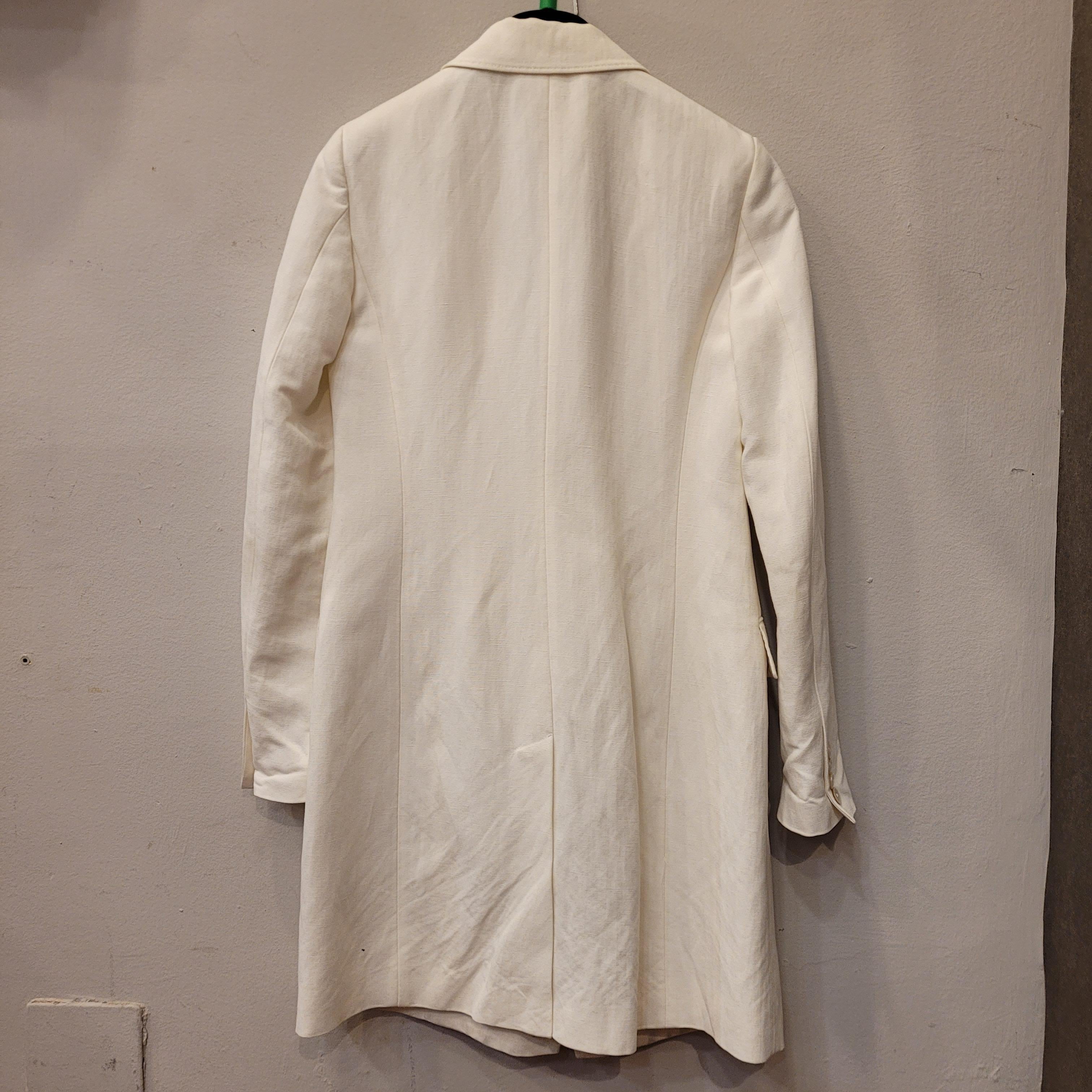 Ralph Lauren blanc cassé  manteau court/robe portefeuille, lin  en vente 6