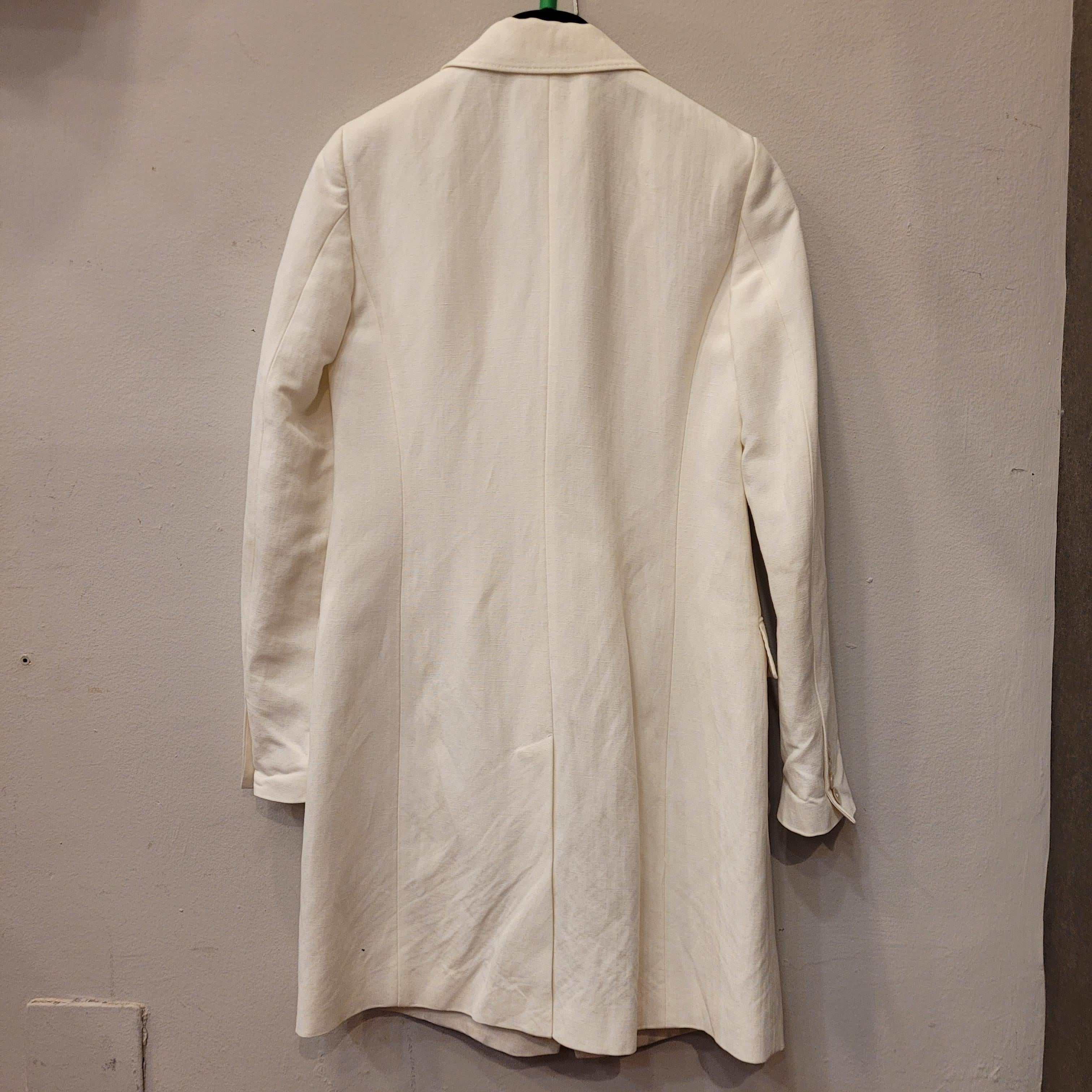 Ralph Lauren off white  short coat/wrap dress in linen For Sale 12