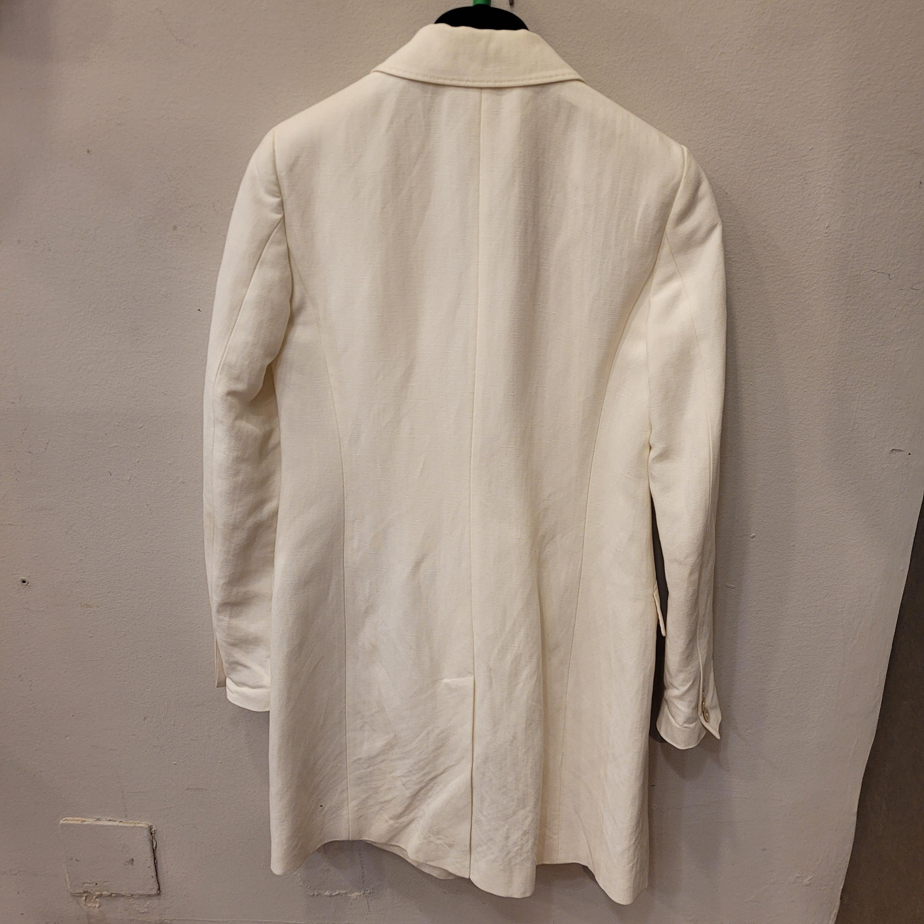 Ralph Lauren blanc cassé  manteau court/robe portefeuille, lin  en vente 5