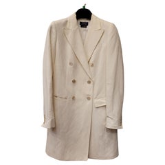 Used Ralph Lauren off white  short coat/wrap dress in linen 