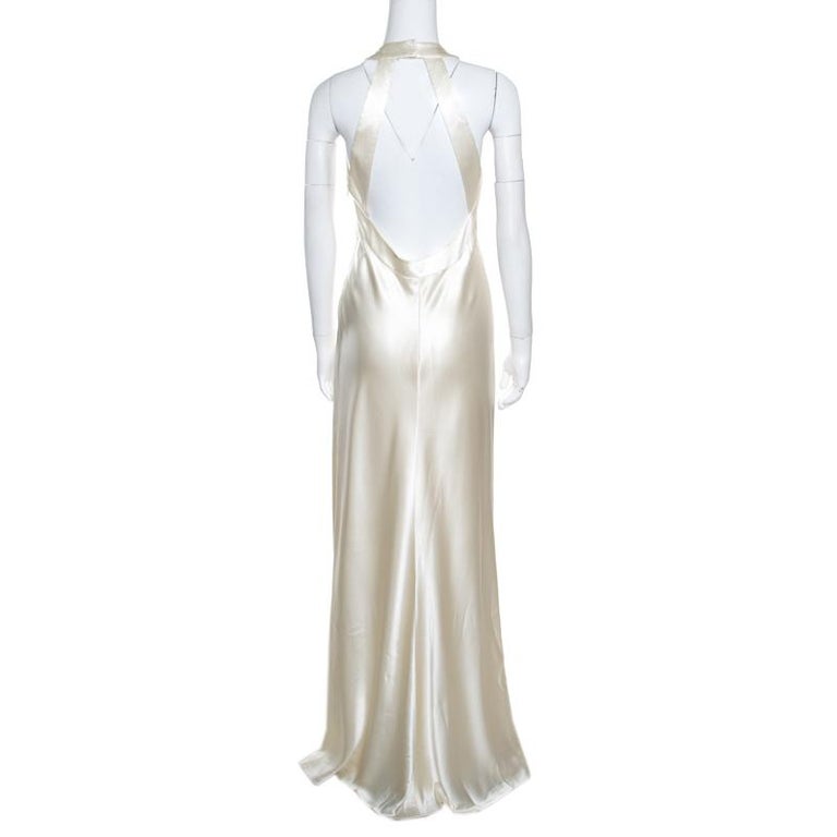 Ralph lauren white silk dress Clearance